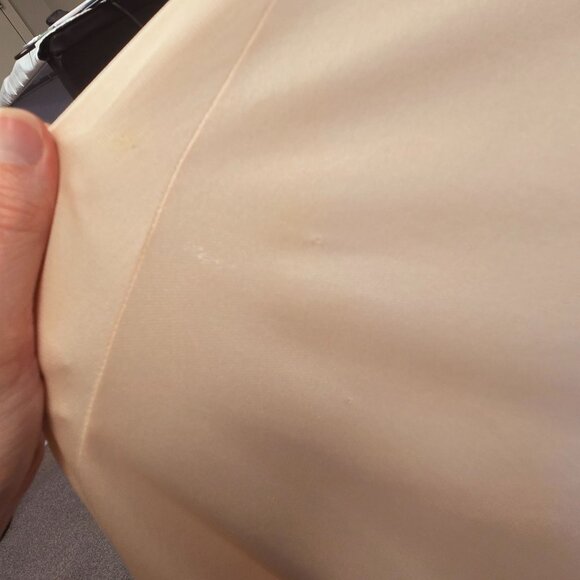 Vintage S Peach Lace-Trimmed Full-Length Nightgown Tie-Back Glam Sexy Romantic - Picture 9 of 14